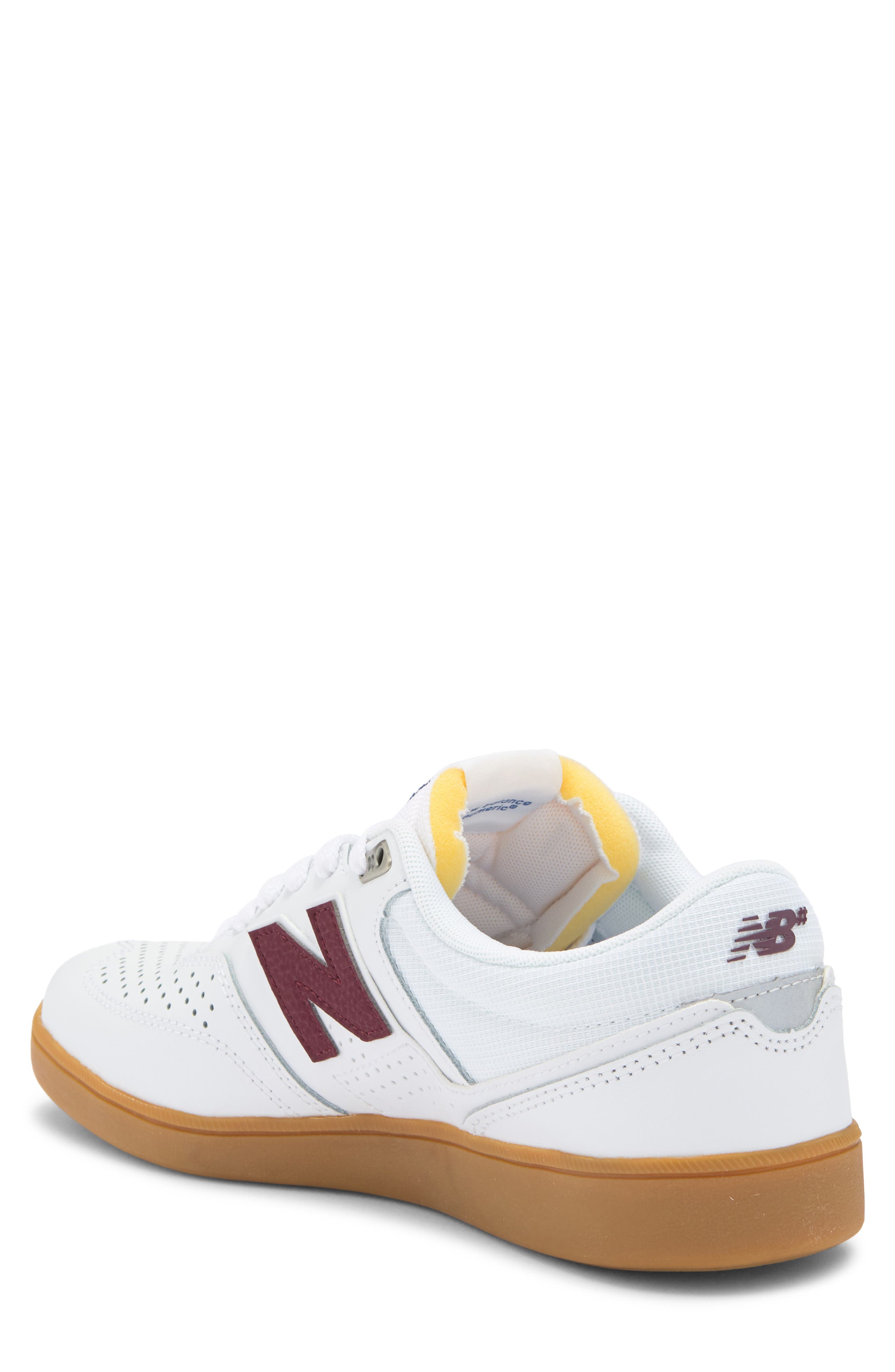 New Balance Numeric Brandon Westgate 508 Sneaker, Alternate, color, White/ Nb Burgundy