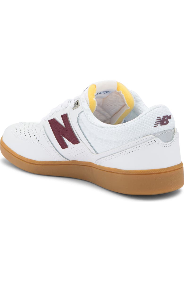 New Balance Numeric Brandon Westgate 508 Sneaker, Alternate, color, White/ Nb Burgundy