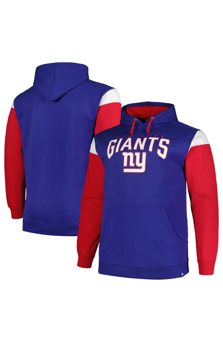 PROFILE Men's Profile Royal New York Giants Big & Tall Trench Battle Pullover Hoodie, Main, color,