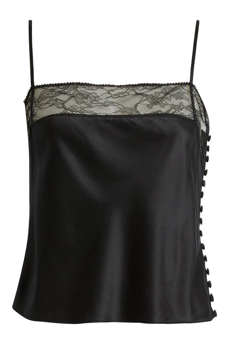 FRAME The Lace Inset Silk Satin Camisole (Women) | Nordstrom