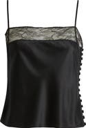 FRAME The Lace Inset Silk Satin Camisole