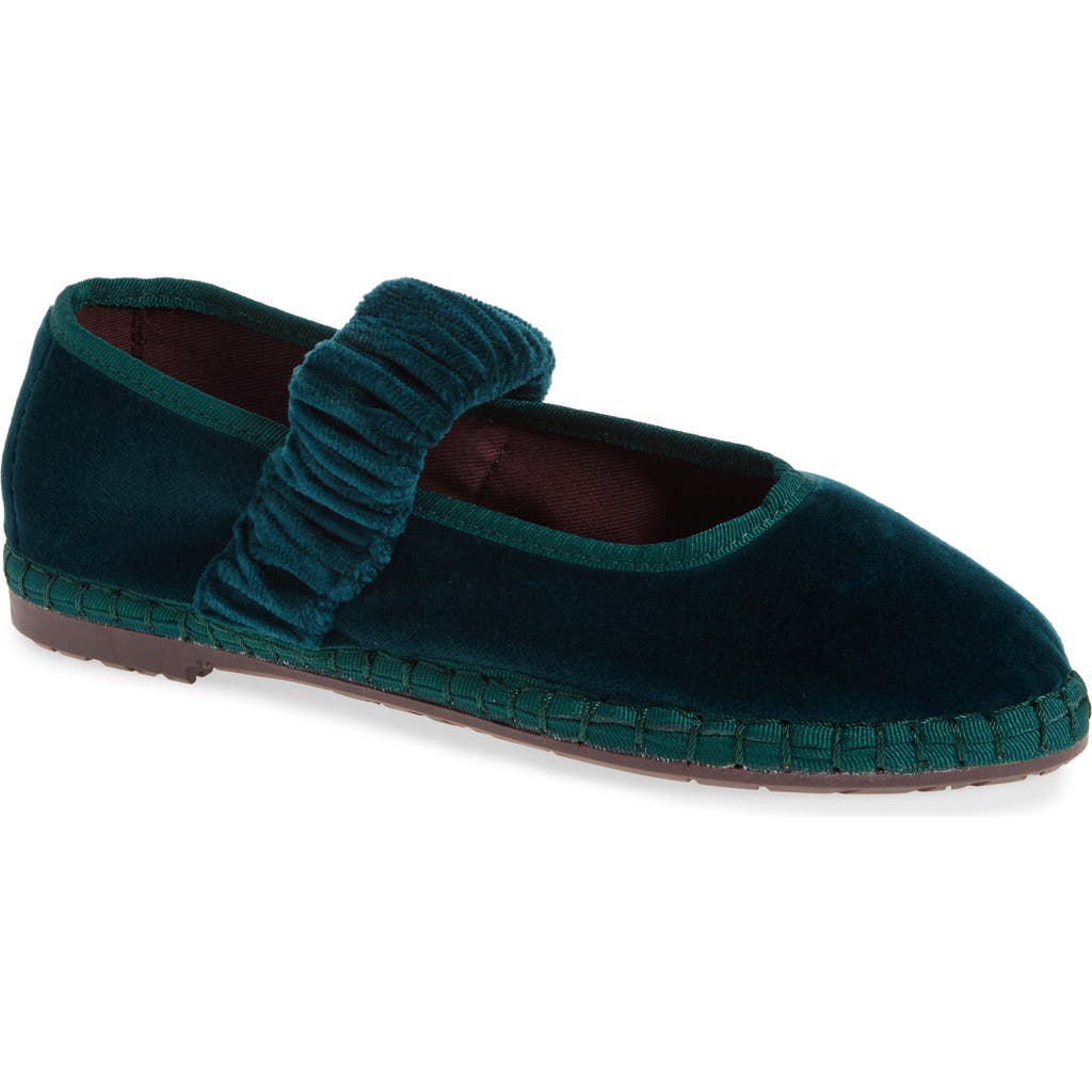 Flabelus Mafalda Leonor Mary Jane Flat In Green