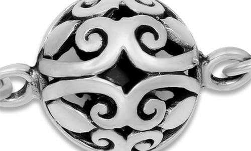 Samuel B. Sterling Silver Filigree Ball Toggle Bracelet In Metallic