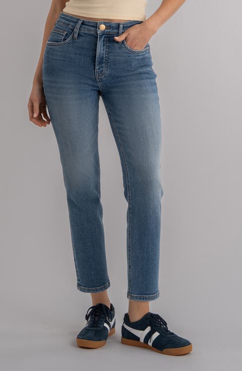 Rachael Fab Ab High Waist Crop Mom Jeans (Respond)