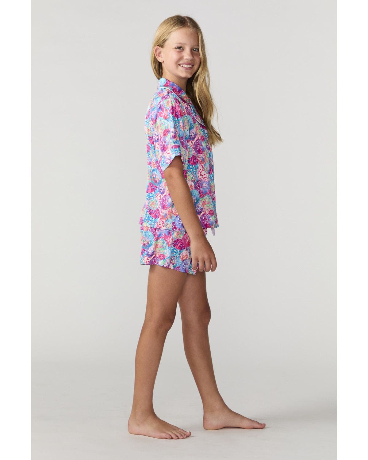 Sunshine Society Kids Disco Silky Short Set | Nordstrom