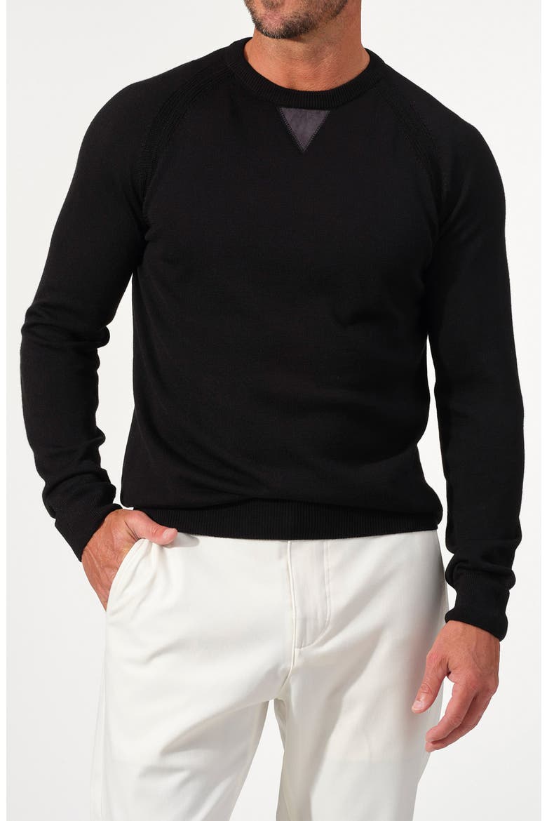 Milano Merino Wool Knit Sweater, Main, color, BLACK