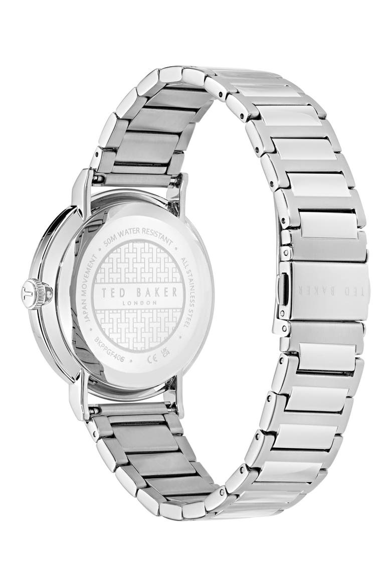 Phylipa Gents Bracelet Watch, 41mm, Alternate, color, SILVER-TONE