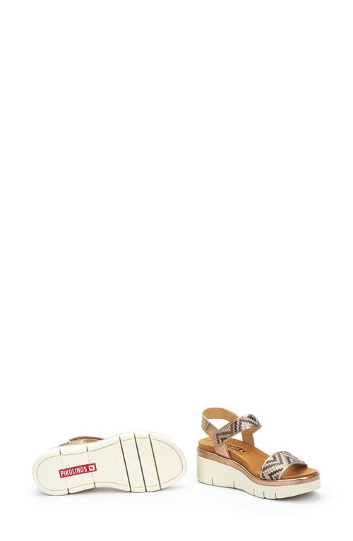 Pikolinos Gomera Platform Wedge Sandal In Champagne