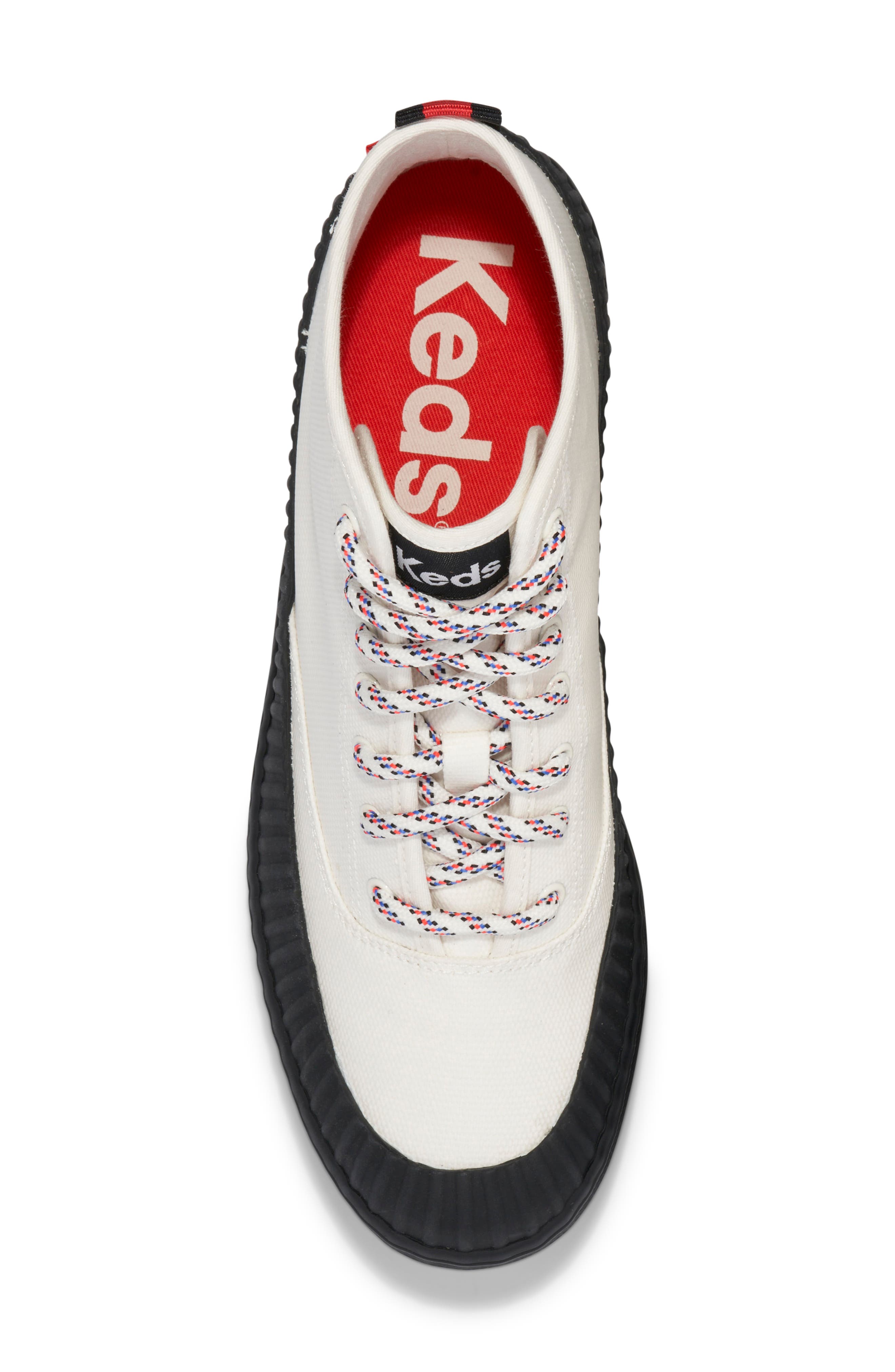 The Platform Sneaker Bootie, Alternate, color, WHITE/ BLACK