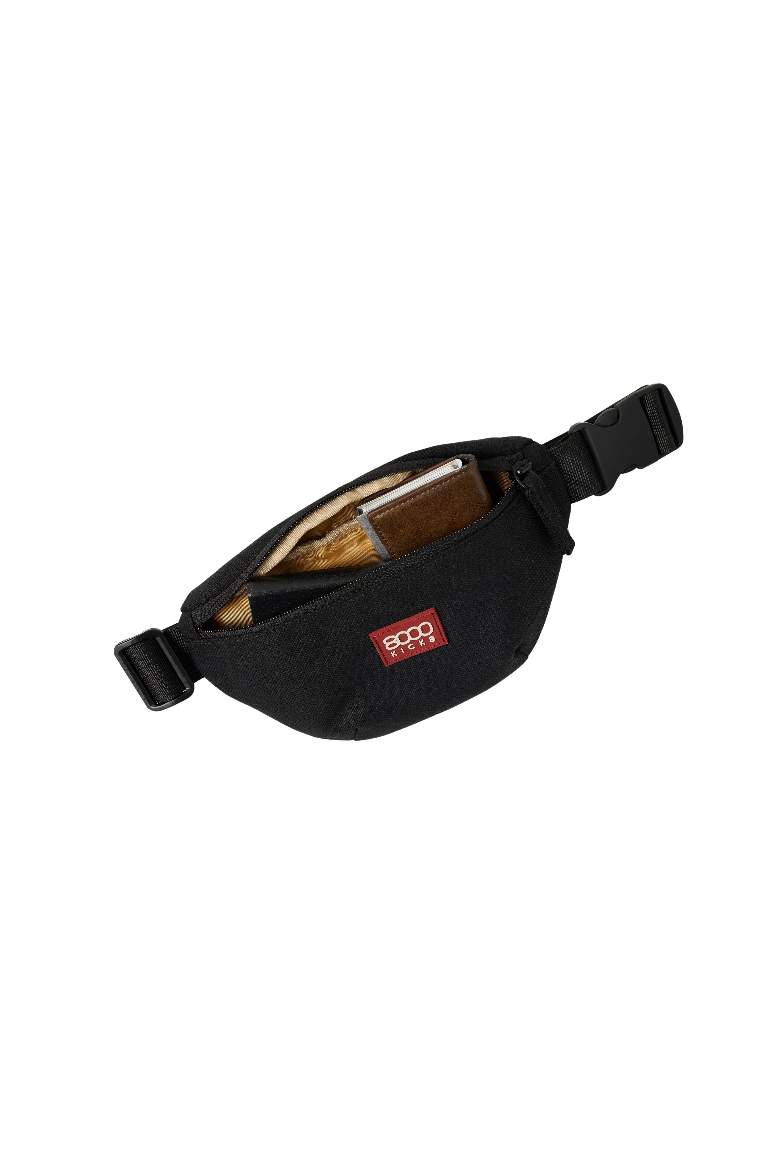 8000Kicks Hemp Fanny Pack, Alternate, color, Black