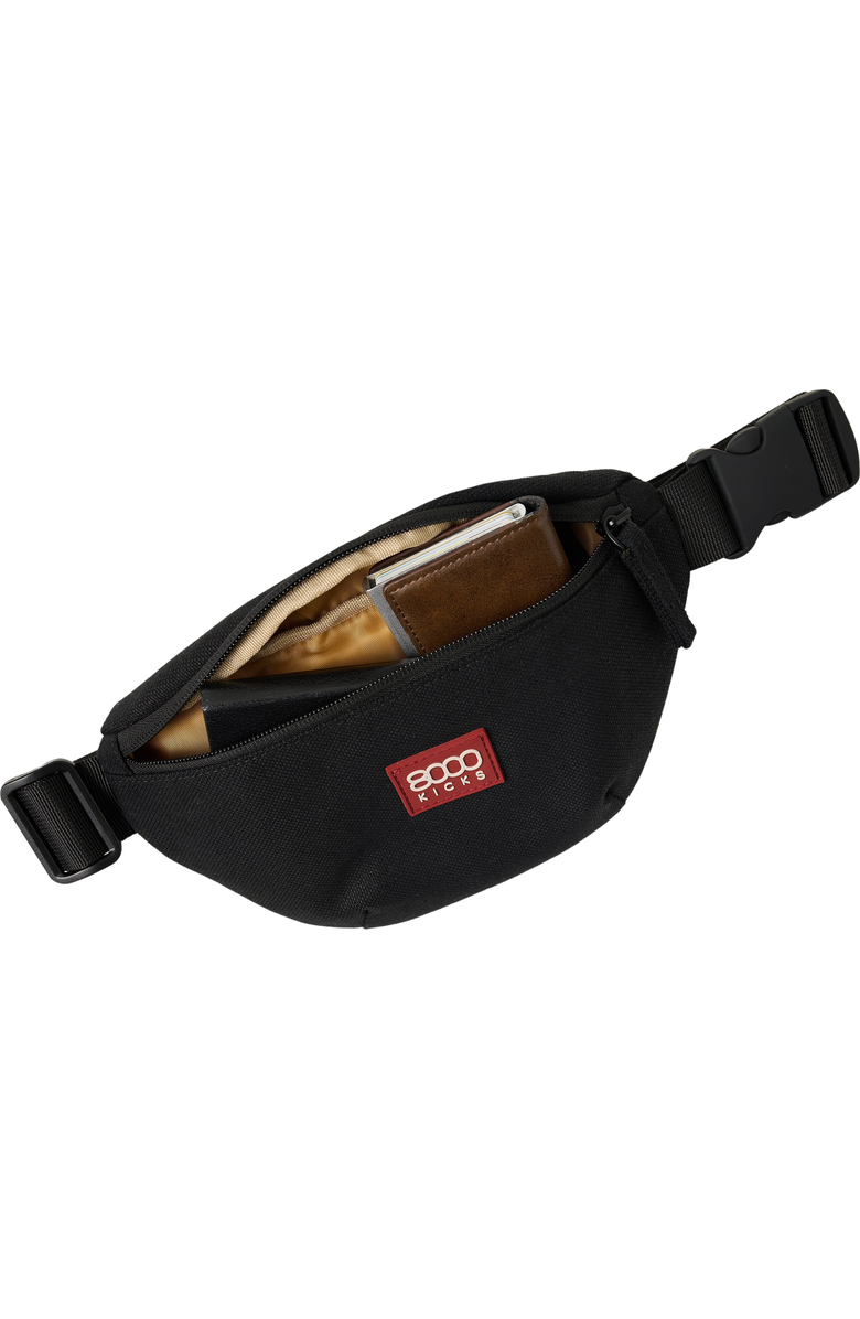 8000Kicks Hemp Fanny Pack, Alternate, color, Black