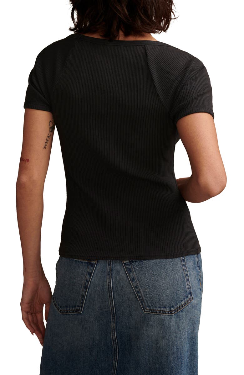 Lucky Brand Rib Scoop Neck T-Shirt, Alternate, color,