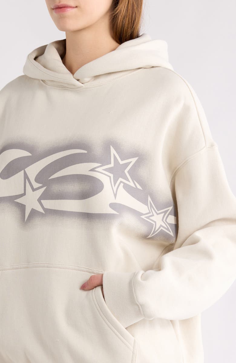 PacSun Cyber Graphic Hoodie, Alternate, color, Silver