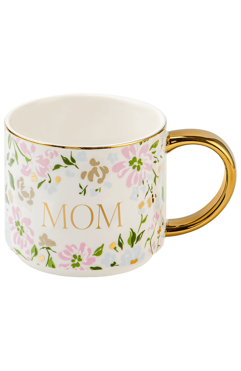 SWEET WATER DECOR Patterned 14 oz Gold Handle Coffee Mug, Main, color, Floral Mom