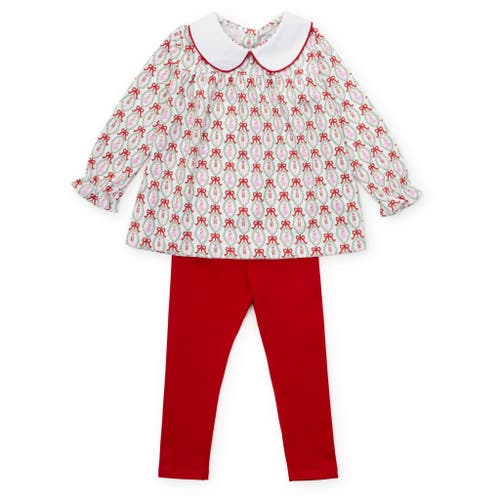 Lila And Hayes Morgan Girls' Legging Set In Red