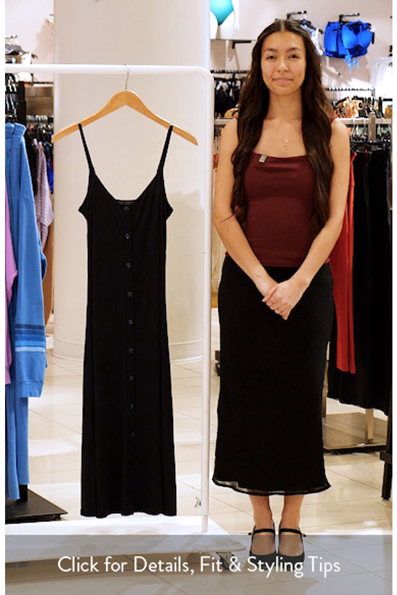 Rib Button Front Nightgown video