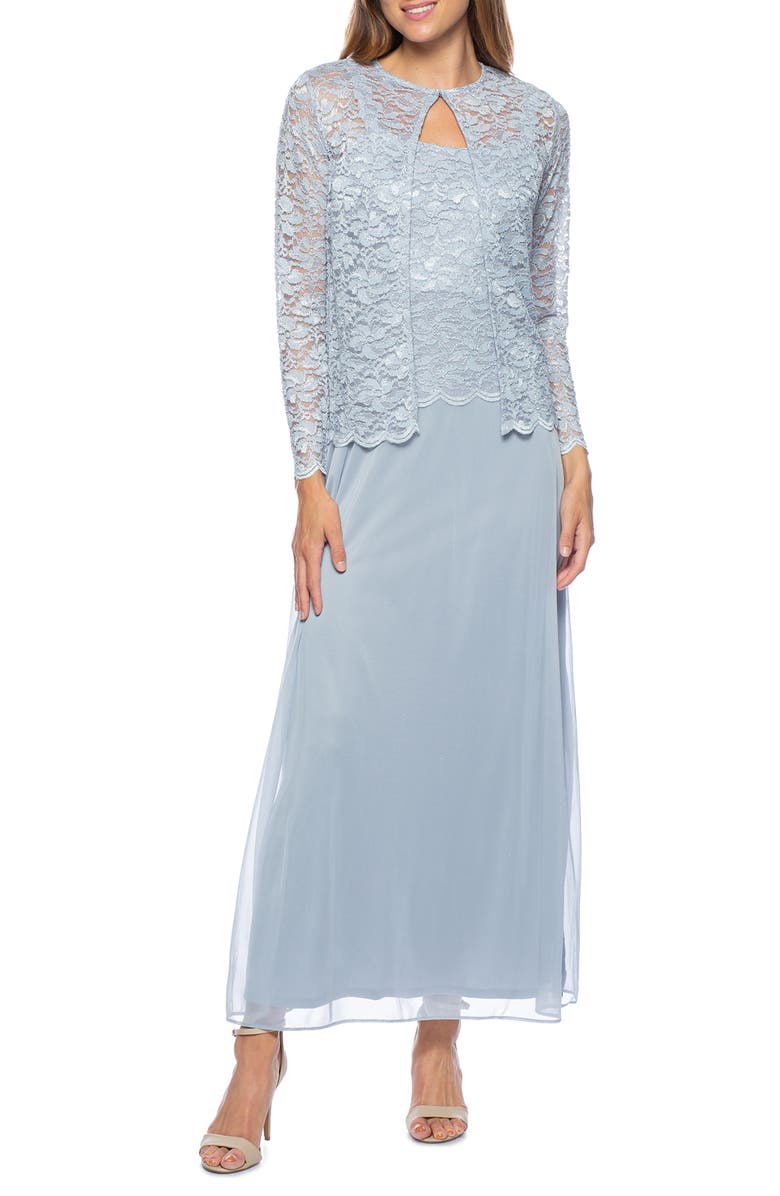 Marina Lace Jacket & Gown, Main, color, 