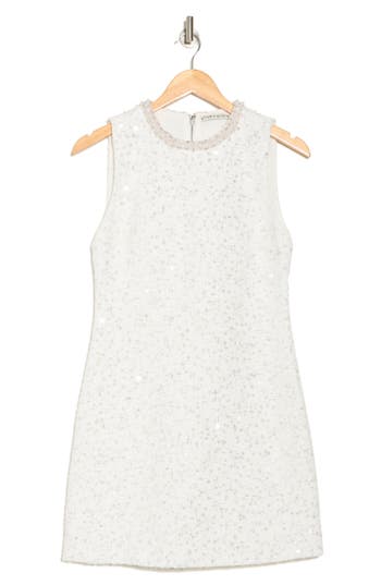 Alice And Olivia Alice + Olivia Coley Sequin Tweed A-line Minidress