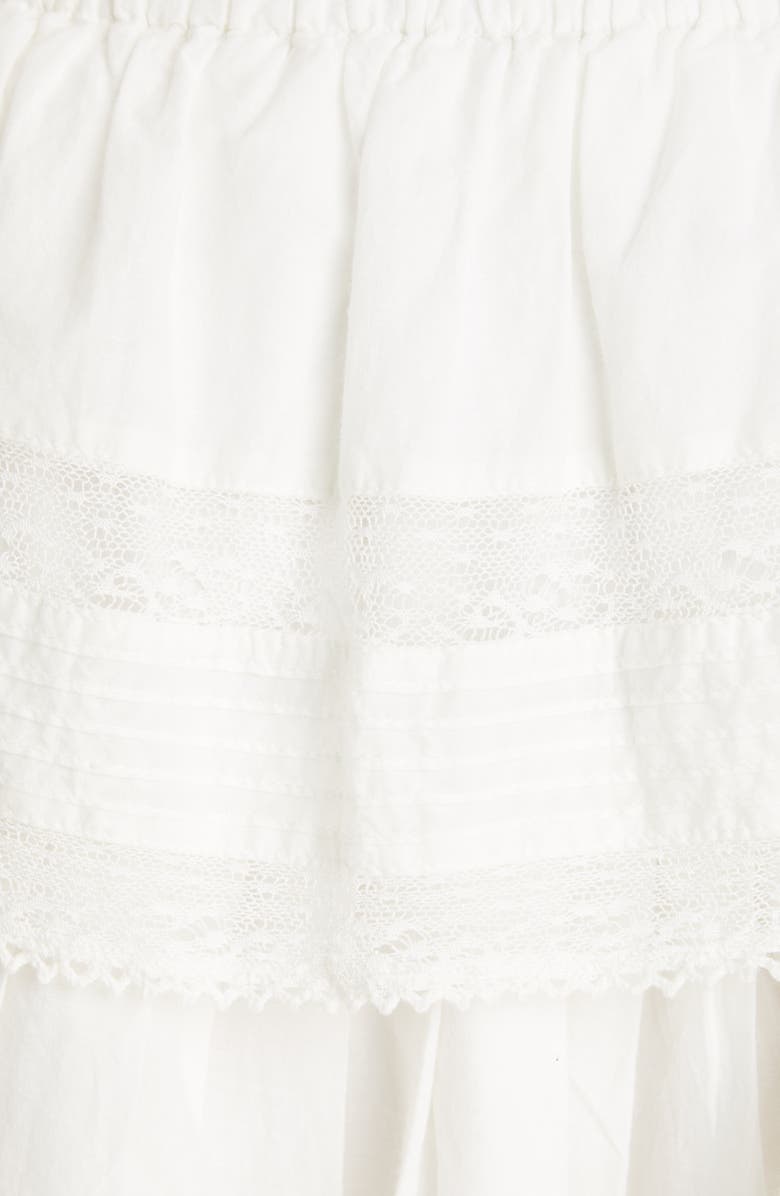 LoveShackFancy Tiered Ruffle Miniskirt, Alternate, color, 