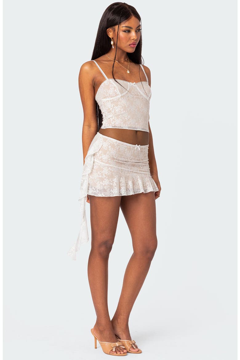 Maria Floral Lace Corset Camisole, Alternate, color, WHITE