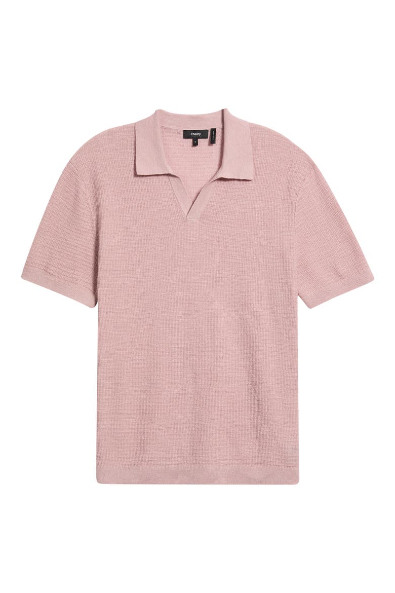 Brenan Linen Blend Polo, Alternate, color, CHALK PINK - VIN