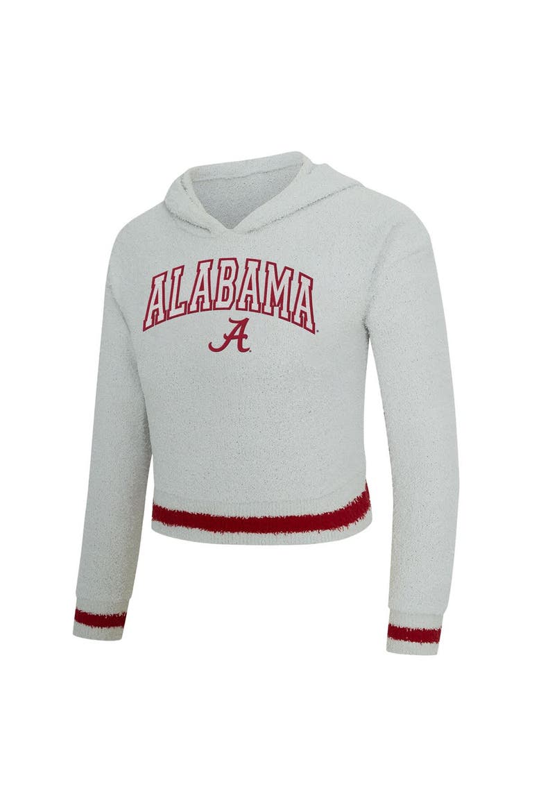 Women's Concepts Sport Gray/Crimson Alabama Crimson Tide Whitley Long Sleeve Hoodie Top & Shorts Set, Alternate, color, Gray