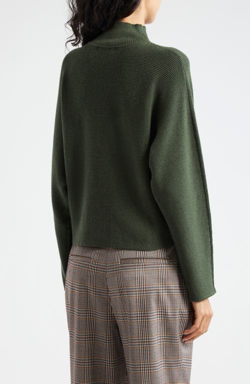 Ramy Brook Cassidy Mock Neck Wool Sweater In Green