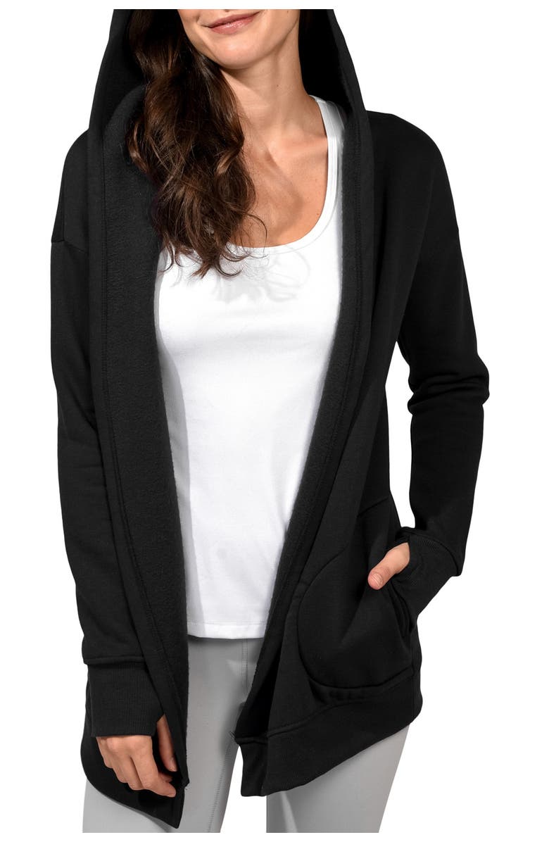90 DEGREE BY REFLEX Heavy Fleece Open Front Cardigan, Main, color, 
