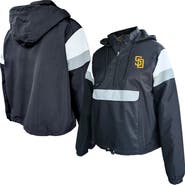 PROFILE Women's Profile Black San Diego Padres Plus Size Anorak Hoodie Quarter-Zip Pullover