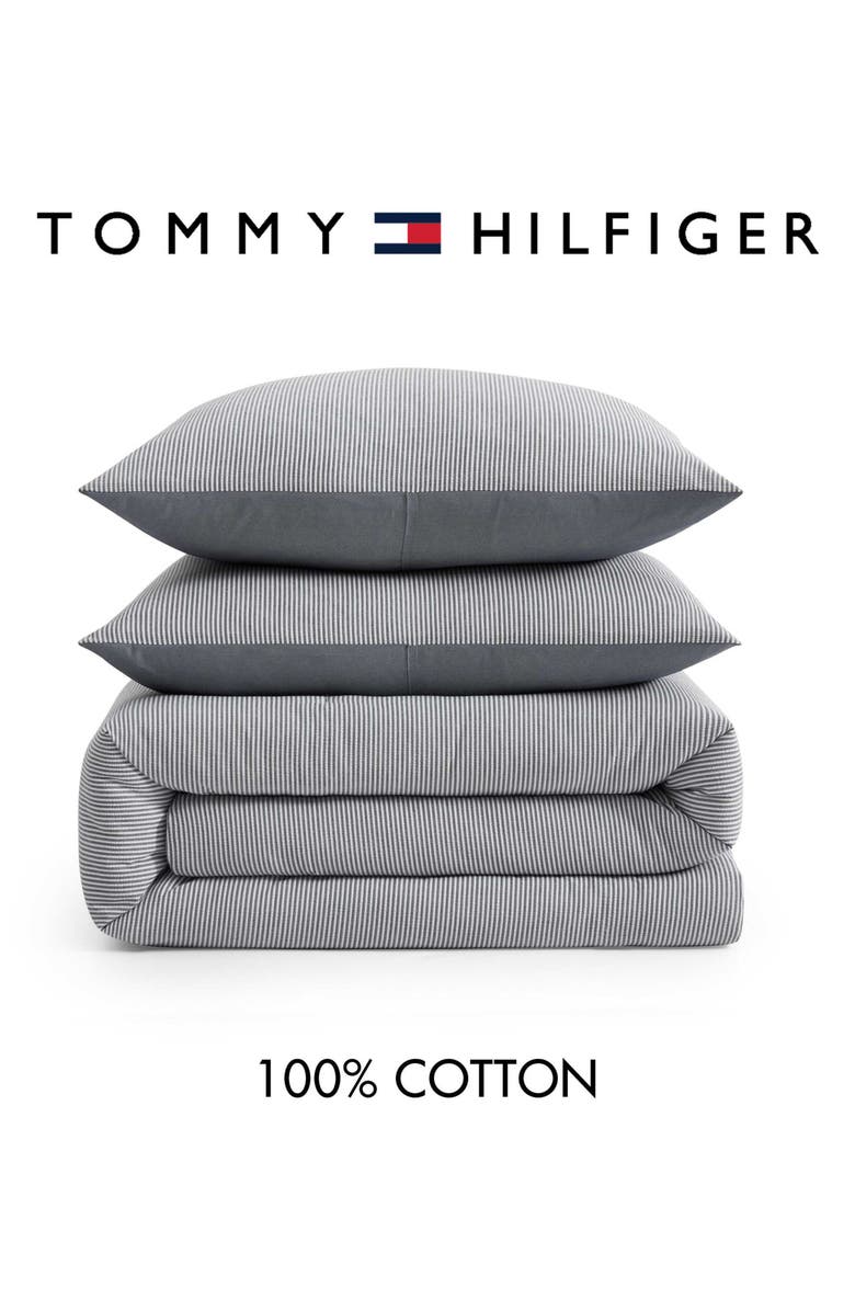 Tommy Hilfiger Sandbar Stripe Comforter & Shams Set, Alternate, color, Deep Blue
