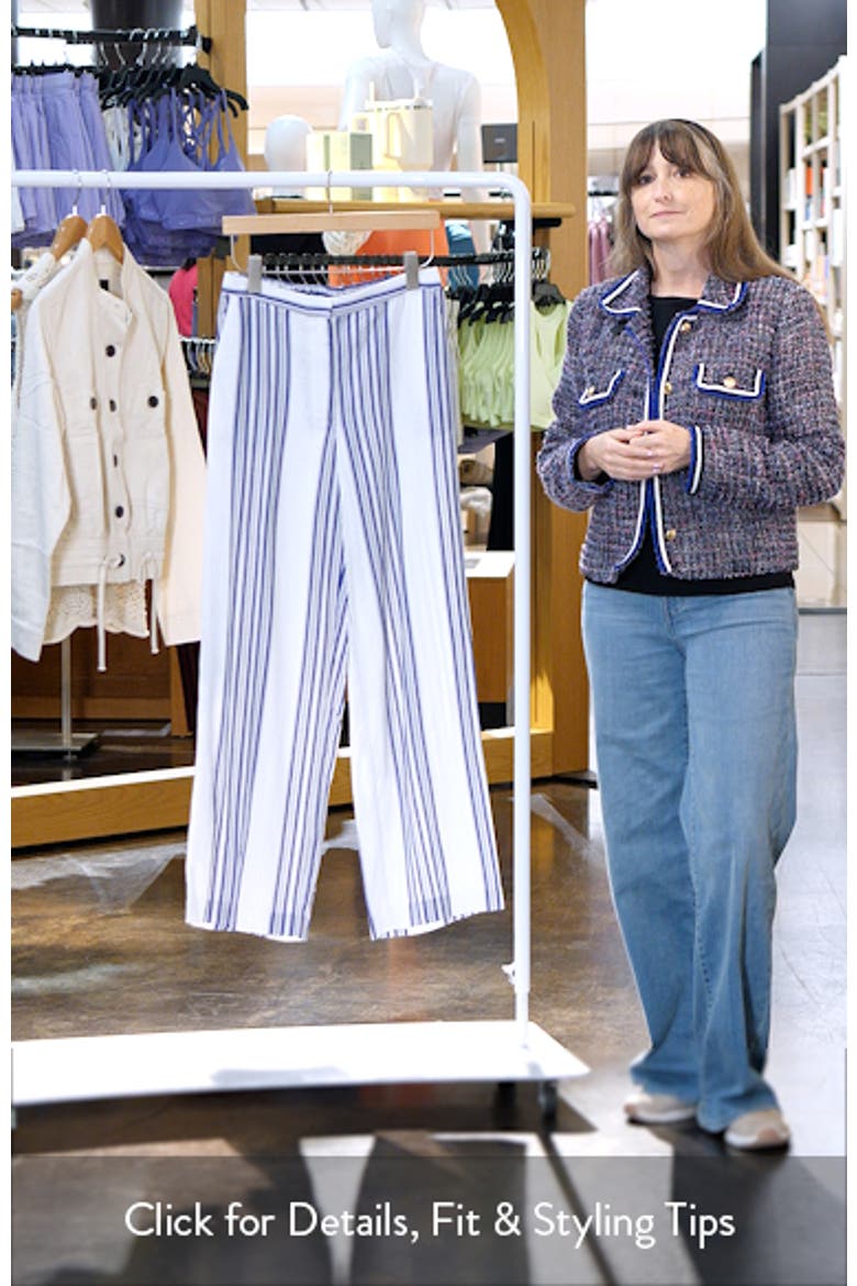 Stripe Linen Blend Wide Leg Pants video