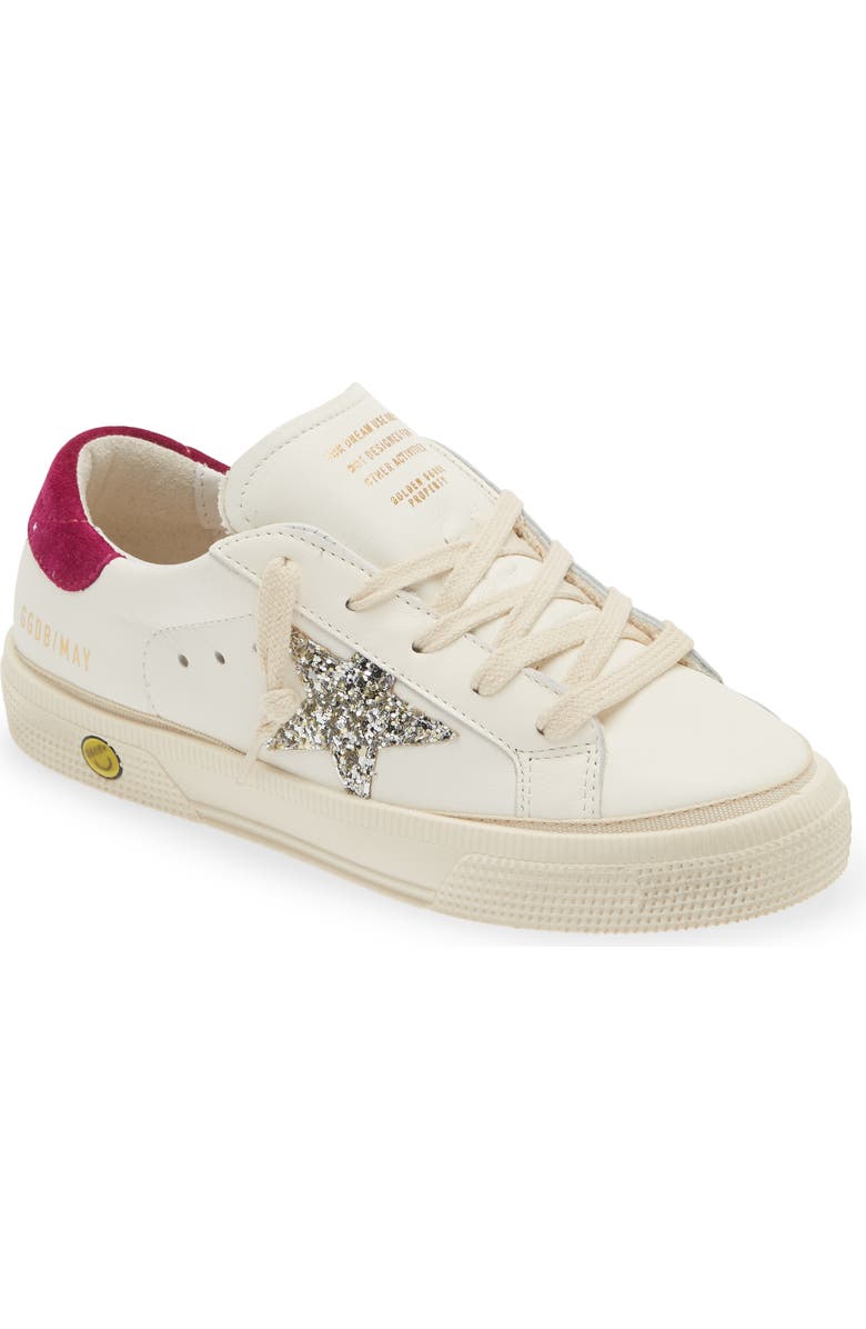 Golden Goose Kids' May Glitter Star Low Top Sneaker, Main, color,
