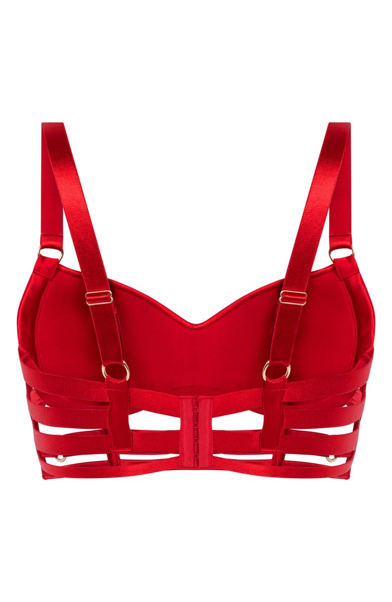 Hunkemöller Noeki Underwire Longline Bralette, Alternate, color, Chili Pepper