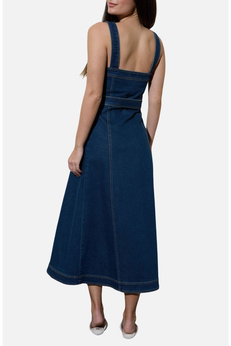 Buttoned Denim Midi Dress, Alternate, color, DENIM