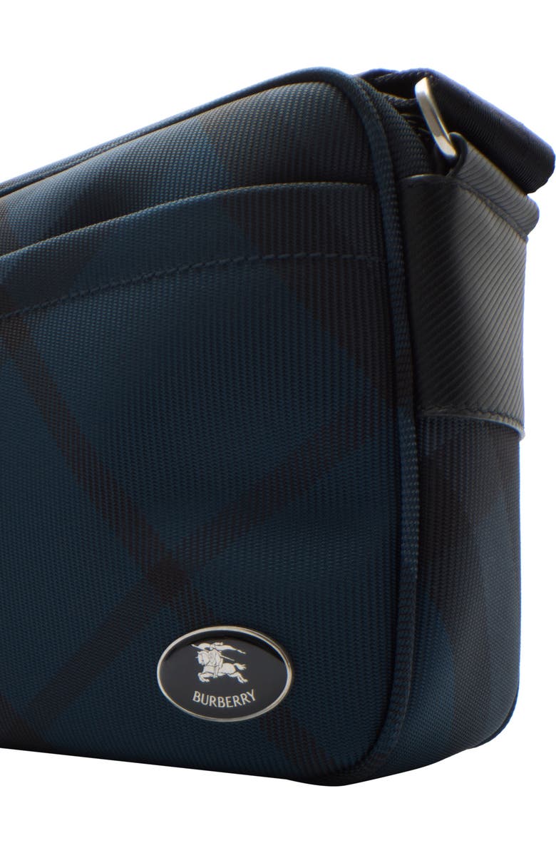 Burberry Slim Grid Crossbody Bag, Alternate, color, Navy