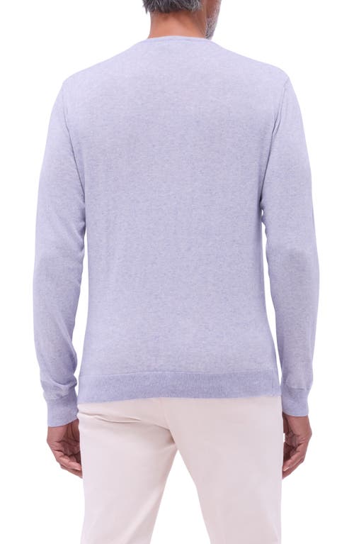 Bugatchi Cotton & Cashmere Crewneck Sweater In Lilac