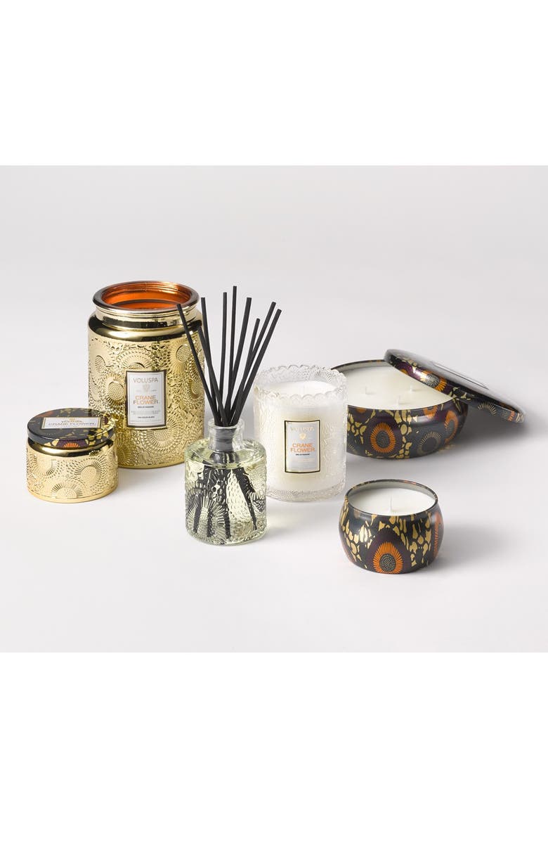 Voluspa 'Japonica - Crane Flower' Scalloped Edge Glass Candle, Alternate, color, 