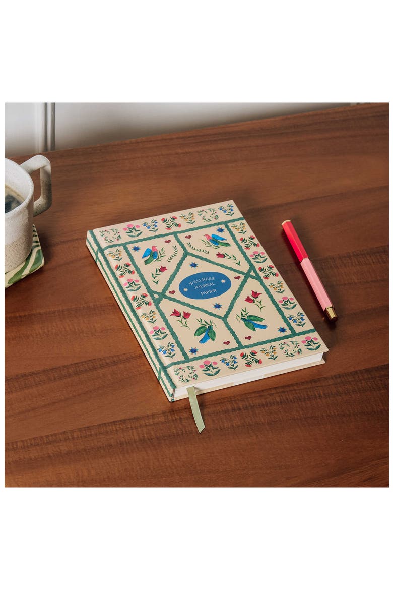 Quilted Daydream Wellness Journal, Alternate, color, BEIGE/ KHAKI