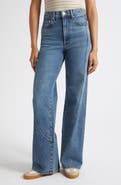 Veronica Beard Taylor Curved Seam Wide Leg Jeans
