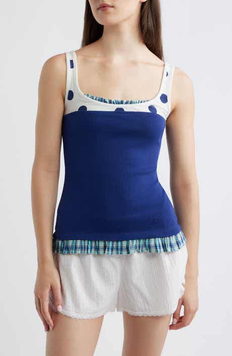 Idelle Ruffle Layered Organic Cotton Tank