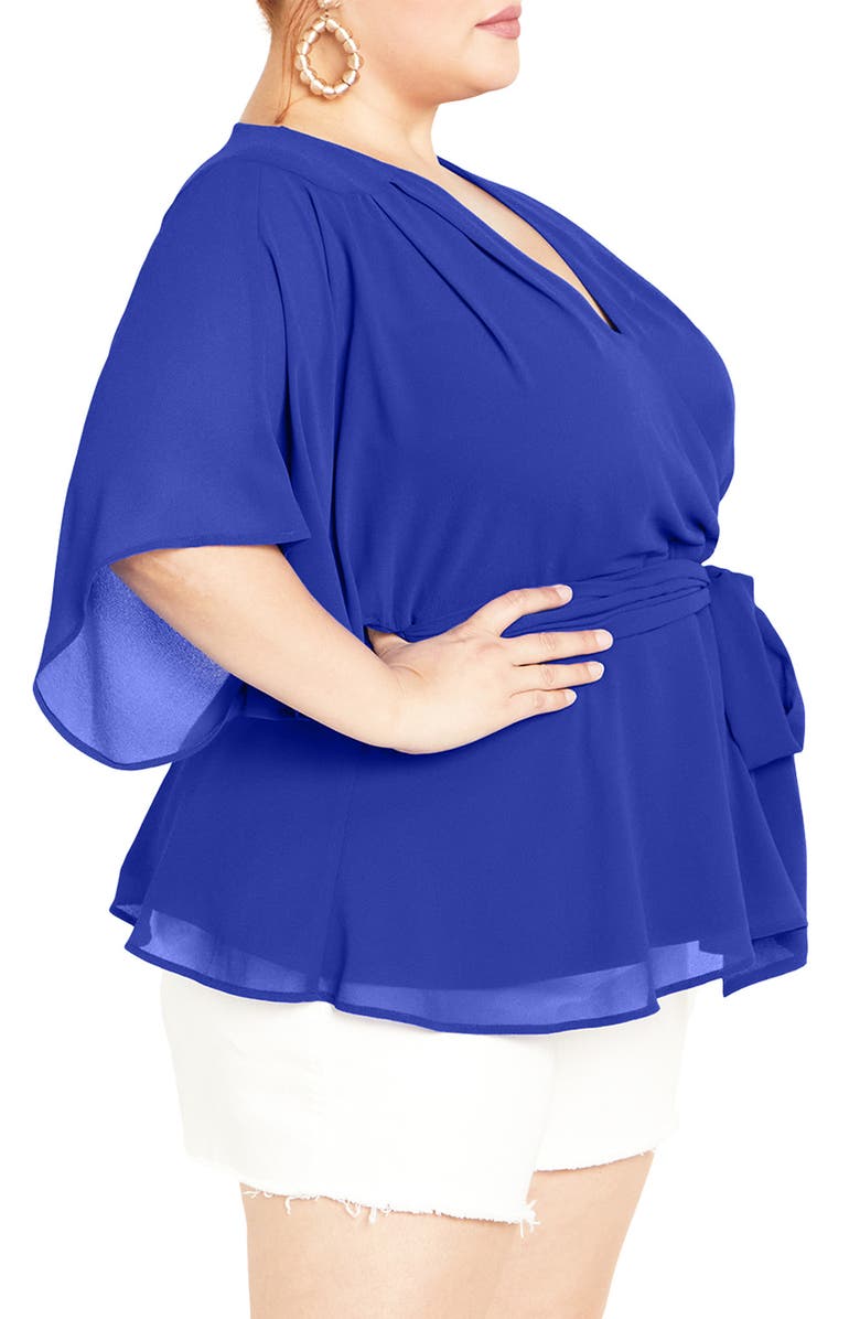 City Chic Elegant Wrap Top, Alternate, color,