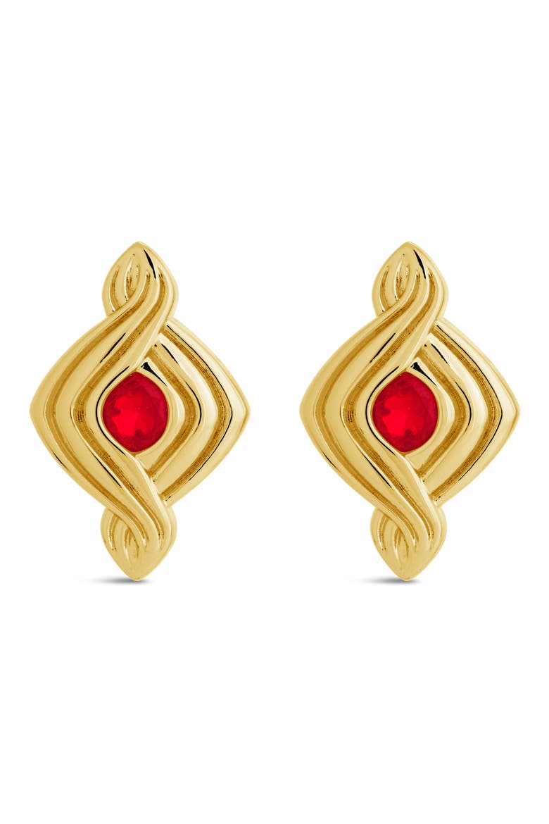 Danish Cubic Zirconia Drop Earrings, Main, color, GOLD