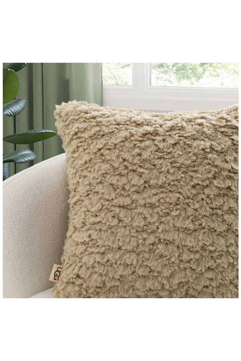 Shira Fleece Accent Pillow, Alternate, color, MUSTARD SEED