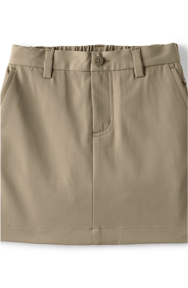Lands' End School Uniform Girls Active Chino Skort Top of the Knee, Alternate, color, Khaki