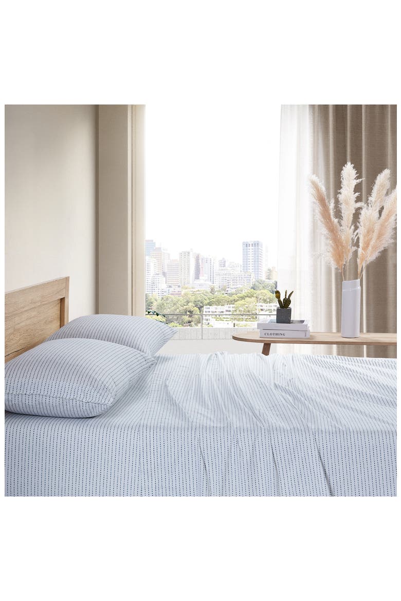 Radius 200 Thread Count Cotton Percale Sheet Set, Alternate, color, NAVY
