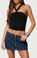 EDIKTED Maggi Tie Back Halter Top