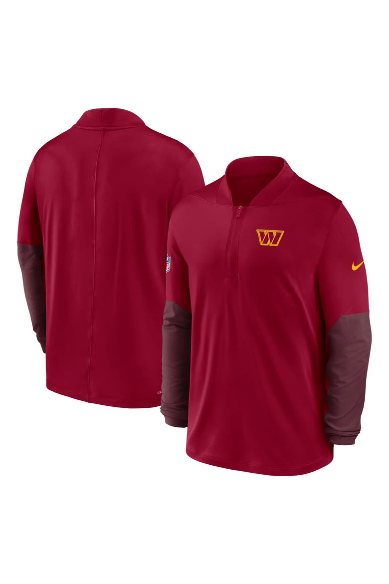 Men's Nike Burgundy Washington Commanders Sideline Dri-FIT Half-Zip Pullover, Alternate, color, Burgundy