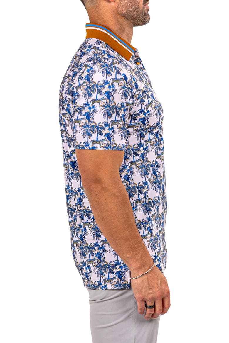 Martyr0026 Print Golf Polo, Alternate, color, WHITE