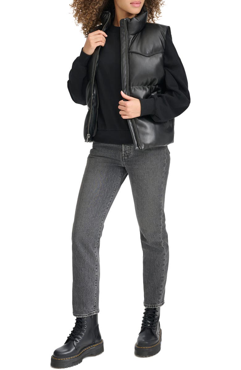 Levi's Faux Leather Western Puffer Vest, Alternate, color,