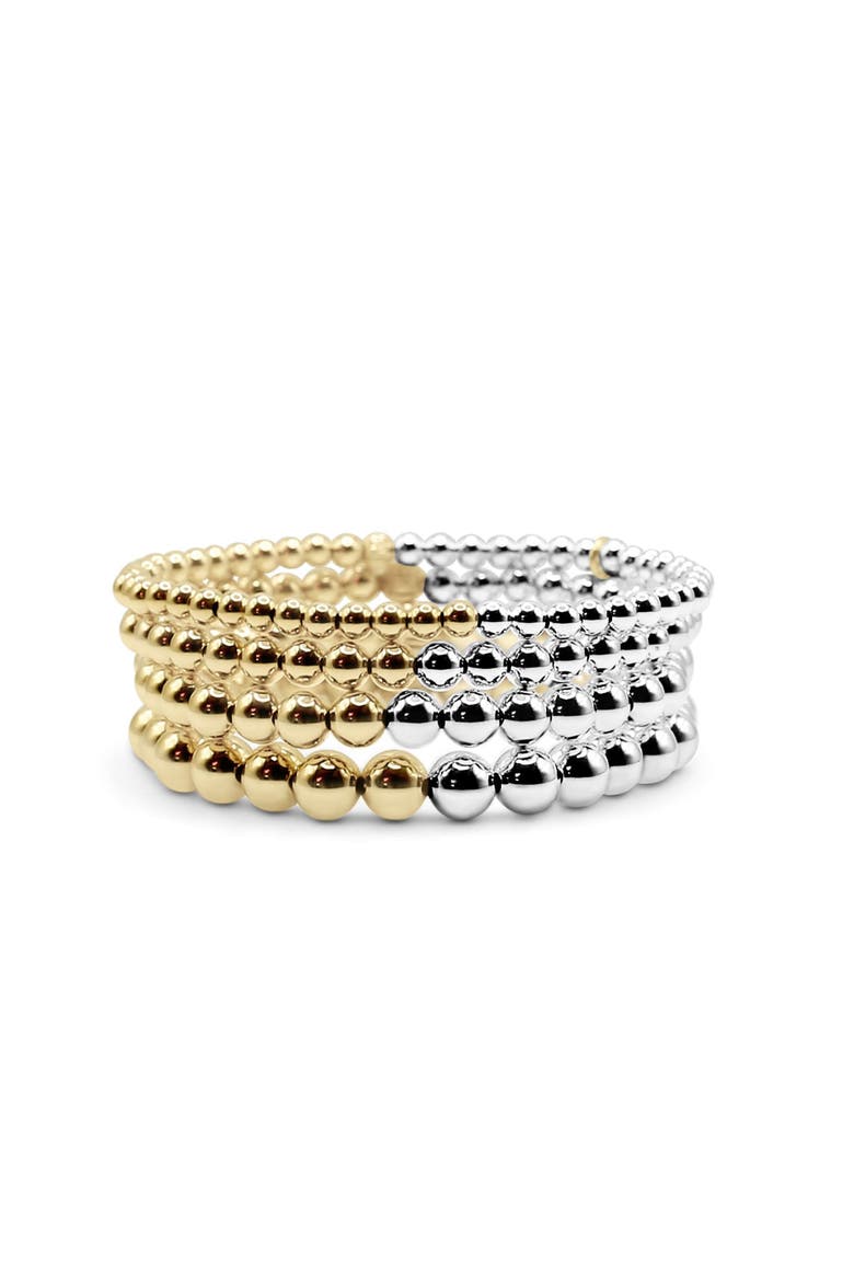Fusion Two-Tone Bracelet Stack, Main, color, Gold